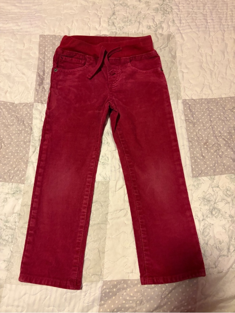 GAP Kids Deep Red Corduroy Pull-On Pants